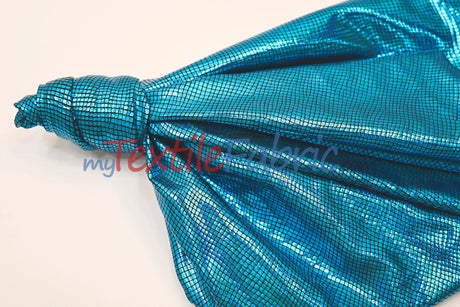 4 Way Stretch Dancewear Fabric | Metallic Snake Hologram Spandex | 58/60" Wide | Multiple Colors |
