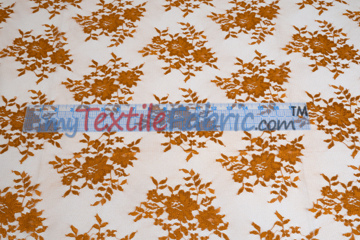 Chantilly Lace Fabric | 52” Wide | Elegant Floral Lace for Bridal & Formalwear