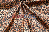 Animal Cheetah Satin Print Fabric | Soft Cheetah Charmeuse Satin | 60" Wide |