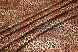 Animal Cheetah Satin Print Fabric | Soft Cheetah Charmeuse Satin | 60" Wide |
