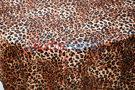 Animal Cheetah Satin Print Fabric | Soft Cheetah Charmeuse Satin | 60" Wide |
