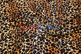 Safari Leopard Stretch Velvet | 4-Way Stretch Polyester Velvet | Digital Print | Durable & Vibrant | Ideal for Costumes & Cosplay