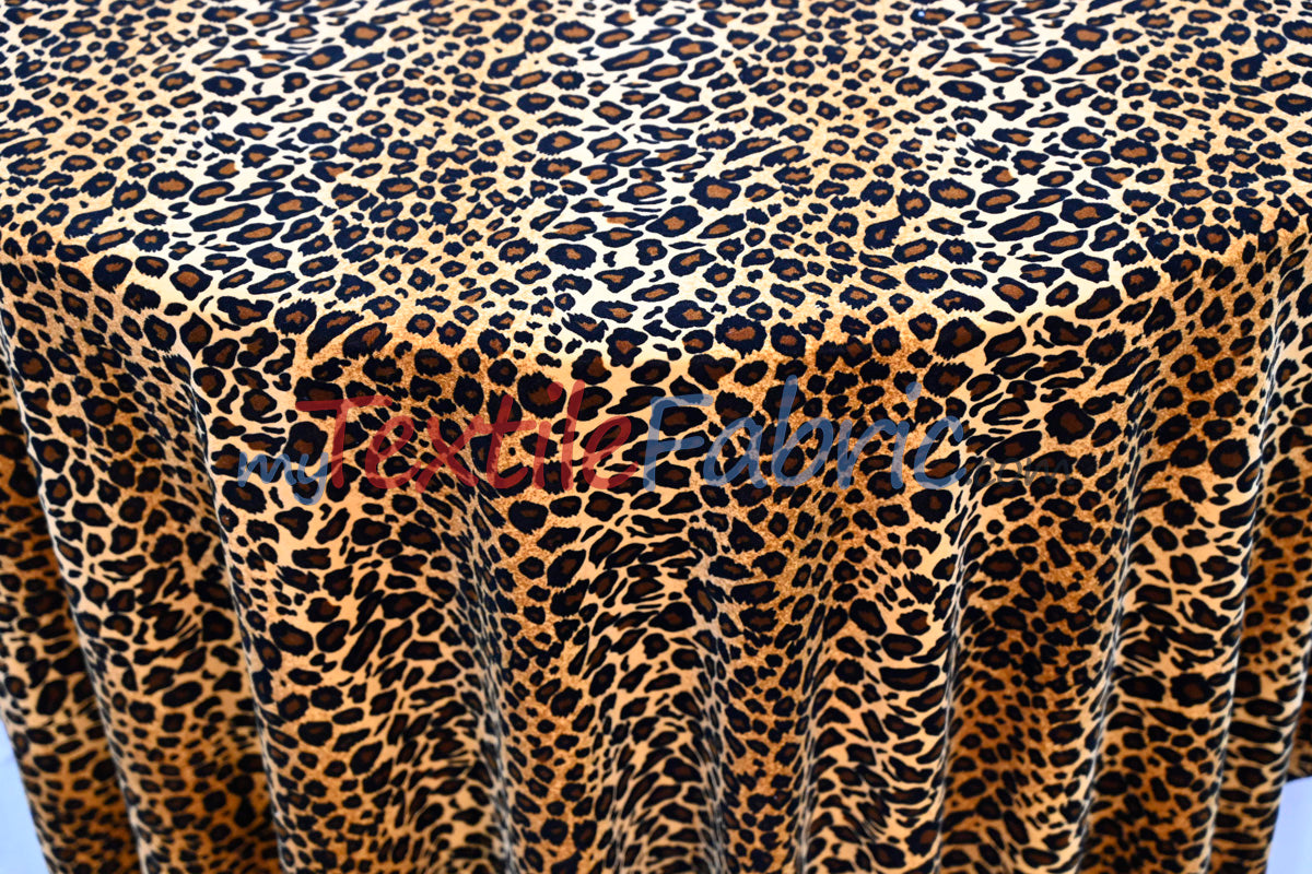 Safari Leopard Stretch Velvet | 4-Way Stretch Polyester Velvet | Digital Print | Durable & Vibrant | Ideal for Costumes & Cosplay