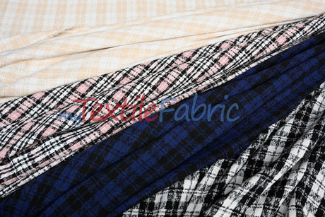 Classic Tweed Fabric | 60" Wide | Timeless Woolen-Style Polyester Tweed