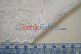 Cotton Eyelet Embroidery Design ONE | Double Scallop Finish | 80% Polyester 20% Cotton | 52” Wide