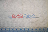 Cotton Eyelet Embroidery Design SIX | Double Scallop Finish | 80% Polyester 20% Cotton | 52” Wide