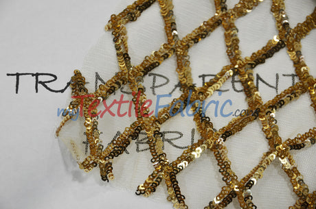 Luxury Glitz Sequins Lace Fabric | Bridal Lace Fabric | 54" Wide | Multiple Colors | Sequins Fabric by the Yard |