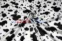 White Black Cow Satin Print Fabric | Cow Charmeuse Satin | 60" Wide |
