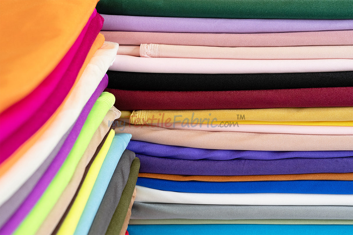 Nylon Spandex 4 Way Stretch Fabric | 60" Width | Great for Swimwear, Dancewear, Waterproof, Tablecloths, Chair Covers | Multiple Colors |