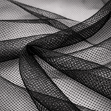 Black and White Italian Hard Net Crinoline Fabric | Petticoat Fabric | 54" Wide | Very Hard Stiff Netting Fabric is used to give Volume to Dresses |