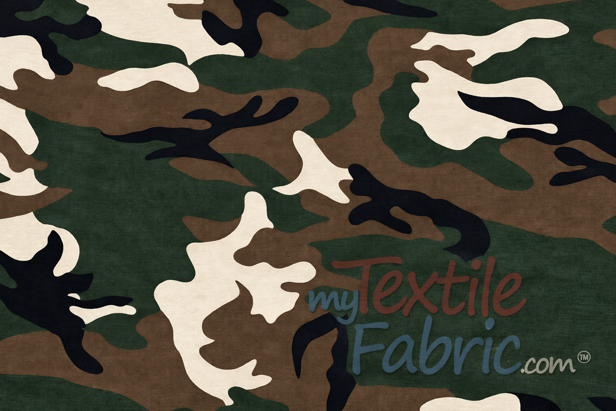 Army Camouflage Cotton Print | 100% Cotton Print | 60" Wide | Cotton Camouflage Fabric |