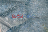 Baby Blue Shaggy Brocade | Metallic Eyelash Lame Fabric | 57 Inch Wide | For Costumes Cosplay Apparel & Decor