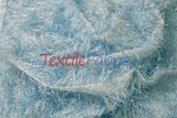 Baby Blue Shaggy Brocade | Metallic Eyelash Lame Fabric | 57 Inch Wide | For Costumes Cosplay Apparel & Decor