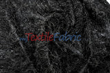 Black Shaggy Brocade | Metallic Eyelash Lame Fabric | 57 Inch Wide | For Costumes Cosplay Apparel & Decor