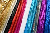 Metallic Foil Spandex Lame | Stretch Metallic Lame | Spandex Lame Fabric | All Over Foil on Stretch Knit | 60" Wide |