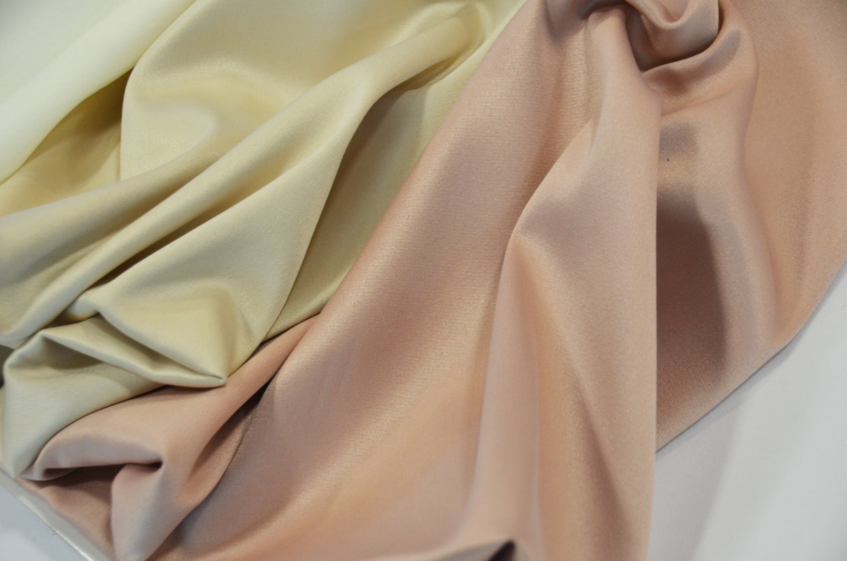 Stretch Matte Satin Peau de Soie Fabric | 60" Wide | Stretch Duchess Satin | Stretch Dull Lamour Satin for Bridal, Wedding, Costumes, Bridesmaid Dress