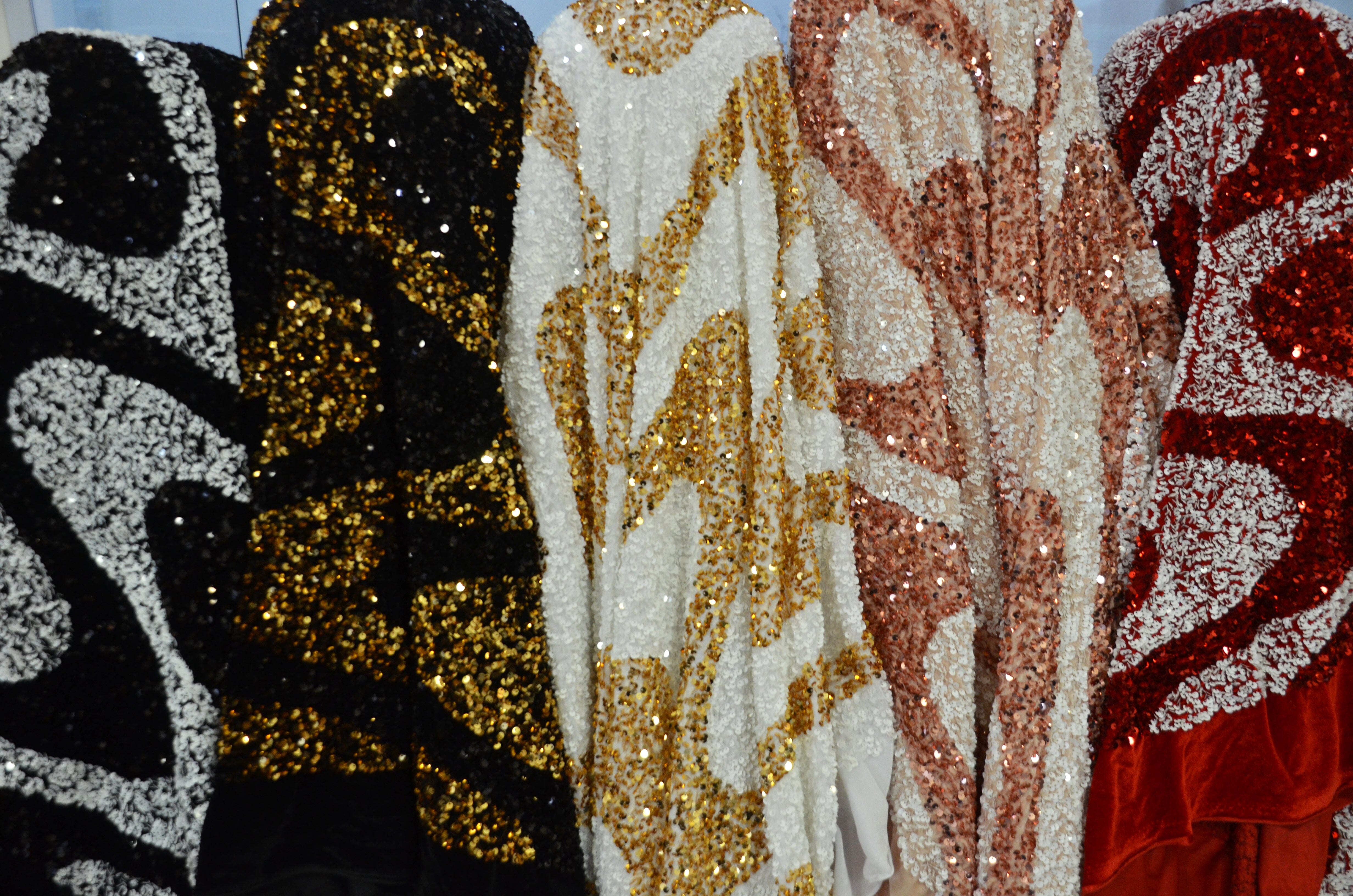 Sequins Velvet Wave | Sequins on Plush Spandex Velvet | 60" Wide | Multiple Colors | Two Tone Sequins Velvet My Textile Fabric 