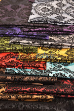 Load image into Gallery viewer, Damask Flocking Taffeta | Flocking Velvet Damask on Taffeta Fabric | 60&quot; Wide | Curtains, Apparel, Cosplay, Costume, Decor | Fabric mytextilefabric 