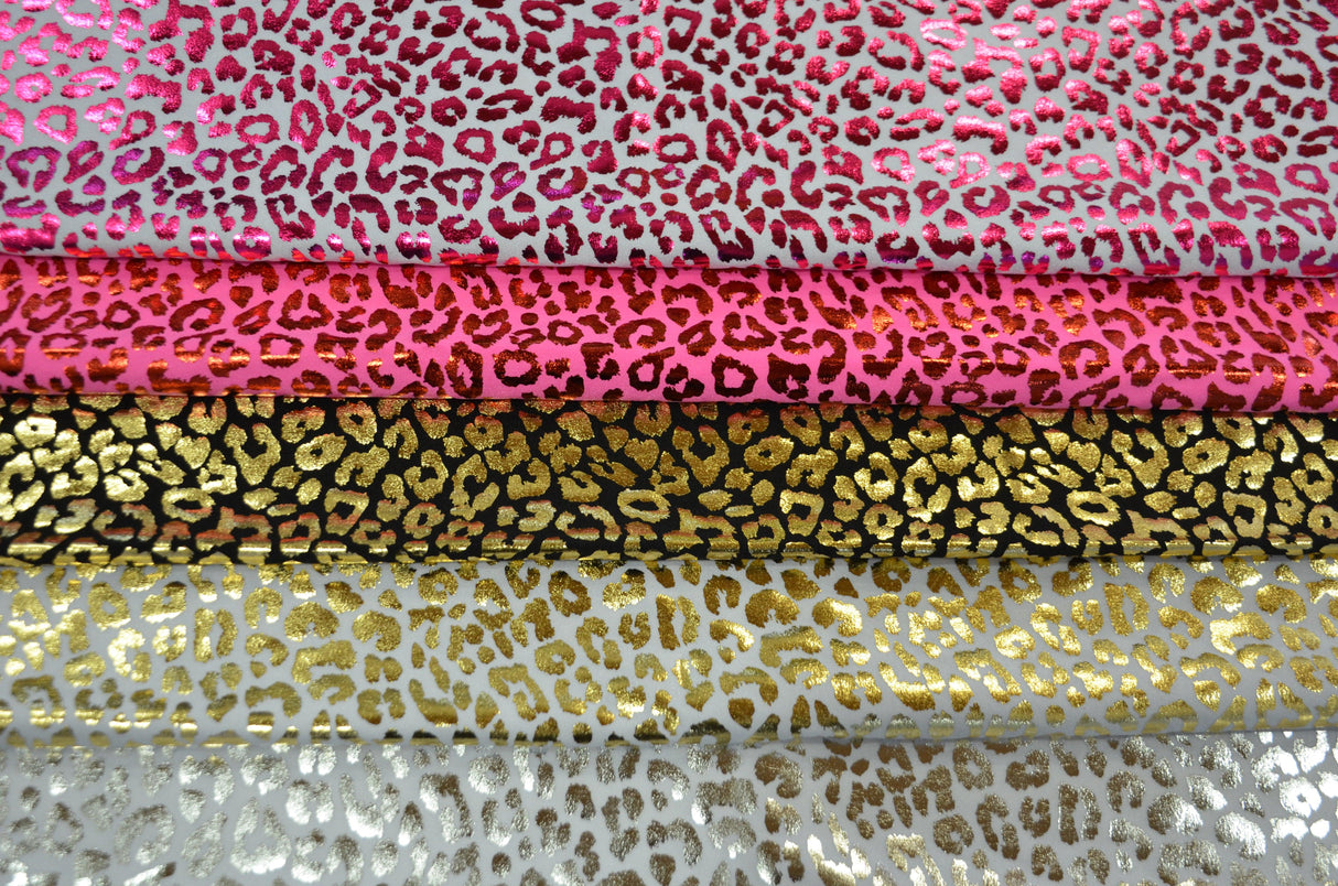 Cheetah Hologram Spandex | 4 Way Stretch Dancewear Fabric | 58/60" Wide | Multiple Colors |