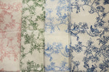 Ben Toile Satin Print | Dull Satin Print | 58/60" Wide | 4 Colors | French Toile Fabric