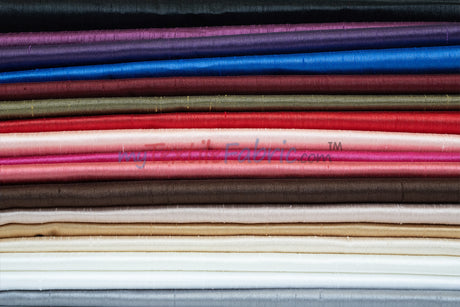 IFR Extra Wide Dupioni Silk | 100% Polyester Faux Dupioni Fabric | 120" Wide | Multiple Colors |