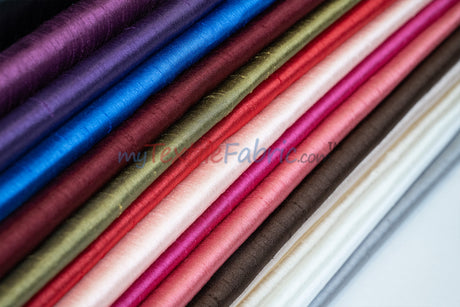 IFR Extra Wide Dupioni Silk | 100% Polyester Faux Dupioni Fabric | 120" Wide | Multiple Colors |