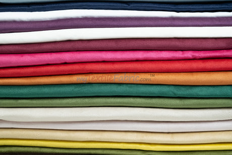 Extra Wide Fire Retardant Drapery Velvet Fabric by the Yard | 118" Wide | Multiple Colors |