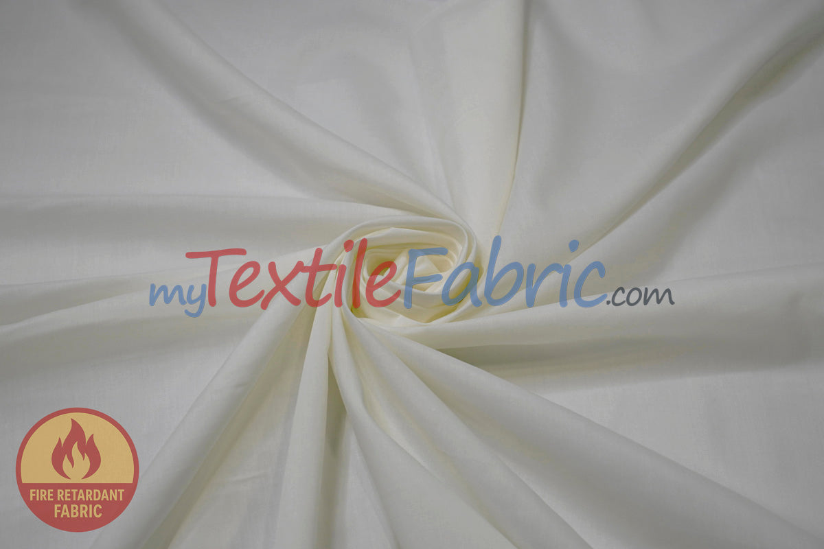 120” Flame Retardant Ivory Cotton Sheeting | Extra-Wide | Safe & Versatile for Events, Drapery & Scenic Use