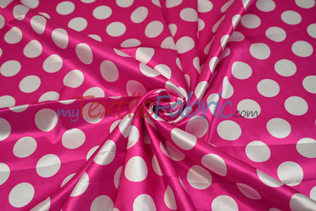 Polka Dot Satin | Soft Satin Polka Dot Charmeuse Fabric | 60" Wide |