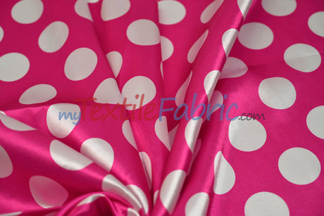 Polka Dot Satin | Soft Satin Polka Dot Charmeuse Fabric | 60" Wide |