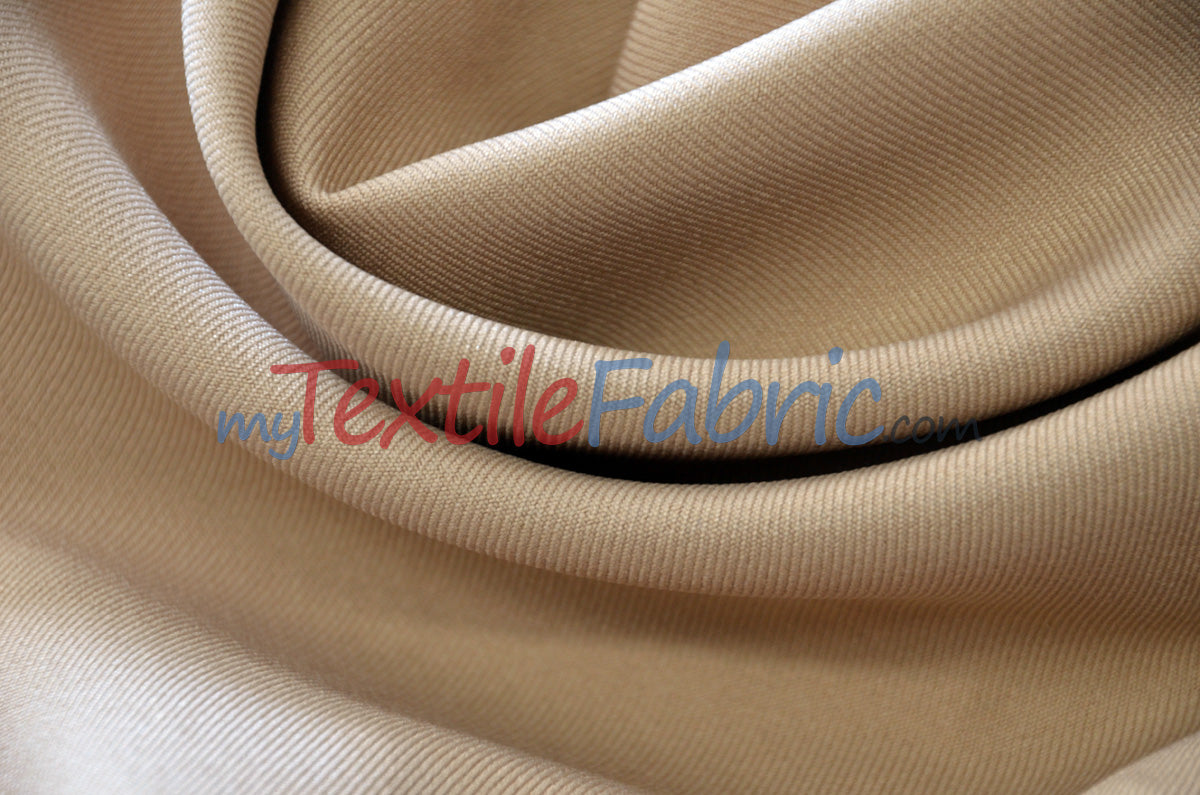 Polyester Gabardine Fabric | Polyester Suiting Fabric | 58" Wide | Multiple Colors | Polyester Twill Fabric |
