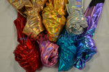 Hologram Foil Spandex Lame | Rainbow Stretch Metallic Lame | Hologram Spandex Lame Fabric | Hologram Fabric | Decor Apparel Costume Dance |