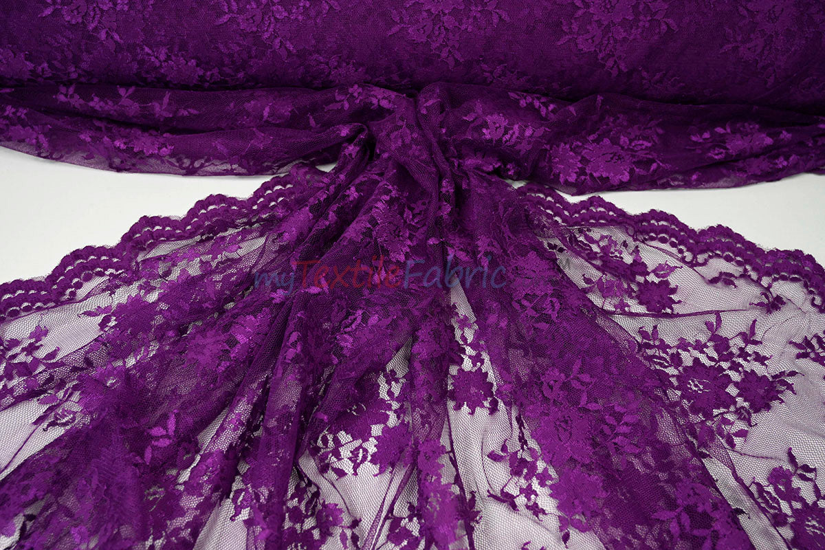 Chantilly Lace Fabric | 52” Wide | Elegant Floral Lace for Bridal & Formalwear