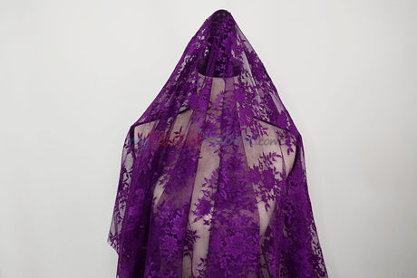 Chantilly Lace Fabric | 52” Wide | Elegant Floral Lace for Bridal & Formalwear