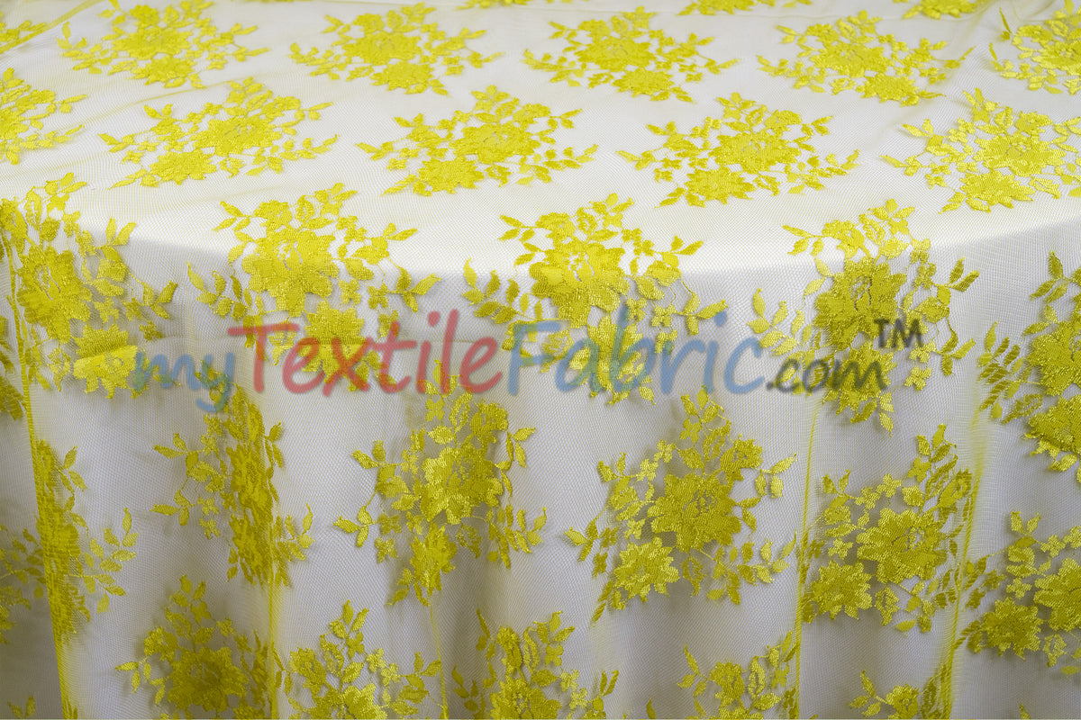 Chantilly Lace Fabric | 52” Wide | Elegant Floral Lace for Bridal & Formalwear