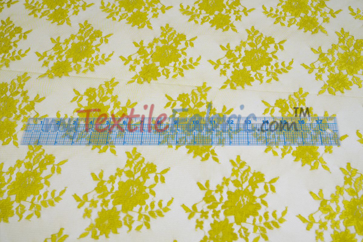 Chantilly Lace Fabric | 52” Wide | Elegant Floral Lace for Bridal & Formalwear