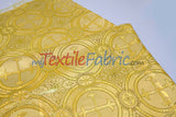 Circular Cross Liturgical Brocade Fabric | 60" Wide | Metallic Brocade by the Yard |