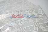 Circular Cross Liturgical Brocade Fabric | 60" Wide | Metallic Brocade by the Yard |