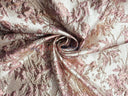 Mauve Floral Bubble Metallic Jacquard | 54" Wide | Abstract Floral Metallic Brocade Fabric |
