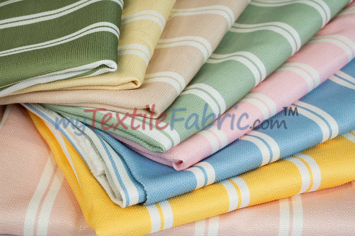 Monarch Stripe Fabric by the Yard | 100% Polyester | 60" Wide |
