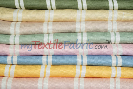 Monarch Stripe Fabric by the Yard | 100% Polyester | 60" Wide |