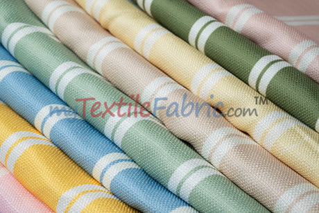Monarch Stripe Fabric by the Yard | 100% Polyester | 60" Wide |