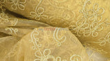 Coco Ribbon Sheer Embroidery |  Double Scallop Lace | 52" Wide |