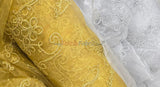 Coco Ribbon Sheer Embroidery |  Double Scallop Lace | 52" Wide |