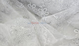 Coco Ribbon Sheer Embroidery |  Double Scallop Lace | 52" Wide |