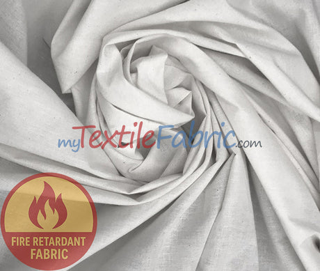 120” Fire Retardant Bleached White Muslin | Extra-Wide Cotton Fabric for Backdrops, Drapery & Theatrical Use