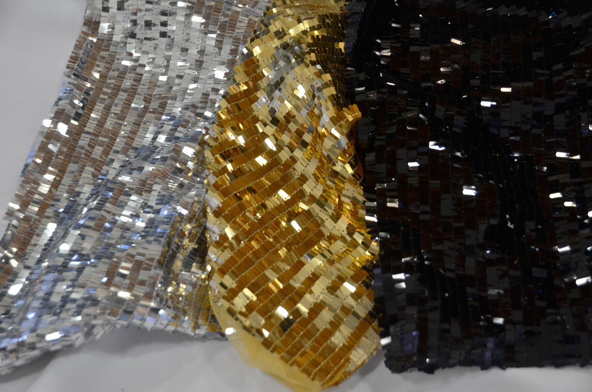 Piano Sequins Fabric | Fringe Sequins | 50/52" Wide | Multiple Colors |