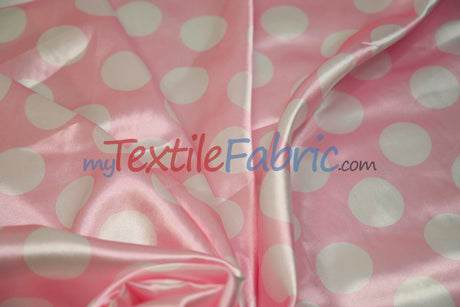 Polka Dot Satin | Soft Satin Polka Dot Charmeuse Fabric | 60" Wide |