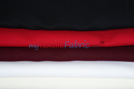 Polyester Crepe Fabric by the Yard | 100% Polyester | 60" Wide |