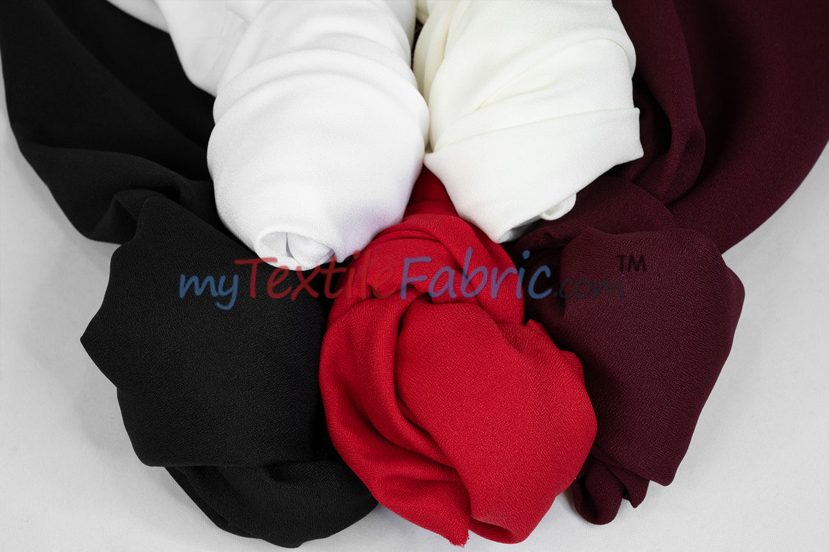 Polyester Crepe Fabric by the Yard | 100% Polyester | 60" Wide |